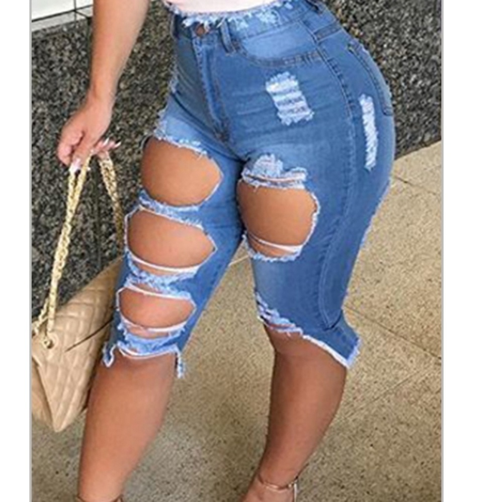 Ripped highwaist denim shorts NWOT